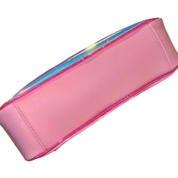 OMG Accessories Bubblegum STUFF Iridescent Rainbow Toiletry Cosmetic Make Up Bag - Picture 7 of 13